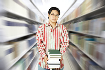 Image showing College student at library