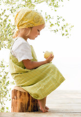 Image showing child with apple