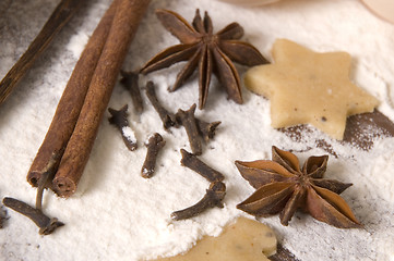 Image showing christmas gingerbreads ingredients