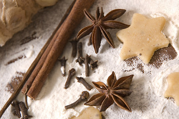 Image showing christmas gingerbreads ingredients