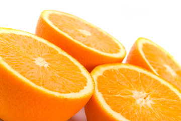 Image showing fresh oranges halves