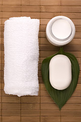 Image showing milk bath. white spa