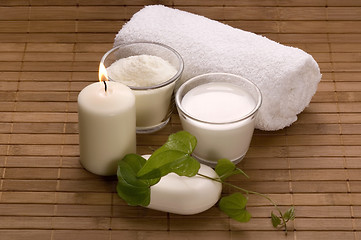 Image showing milk bath