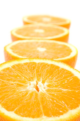 Image showing fresh oranges halves