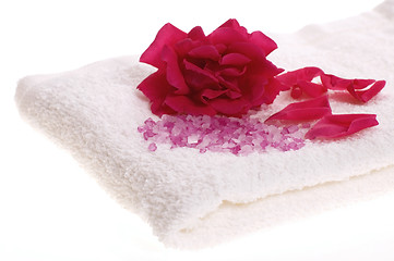 Image showing rose bath items