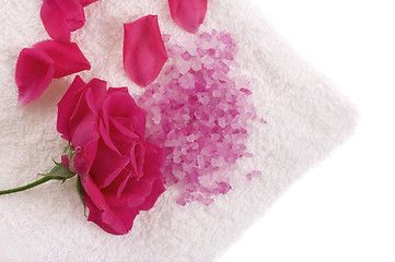 Image showing rose bath items