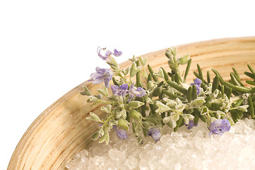 Image showing rosemary salt. aroma bath