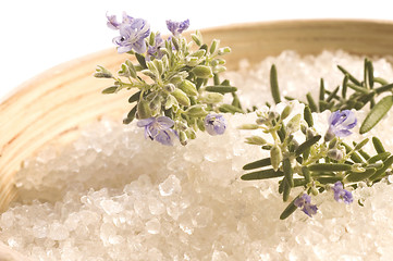 Image showing rosemary salt. aroma bath