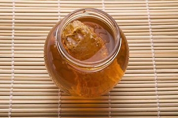 Image showing fresh honey with honeycomb