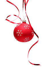 Image showing Red christmas bulb