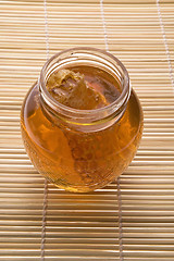 Image showing fresh honey with honeycomb