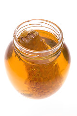 Image showing fresh honey with honeycomb