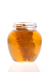 Image showing fresh honey with honeycomb