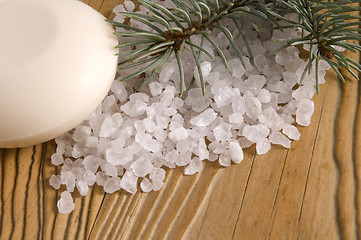 Image showing pine bath items. alternative medicine