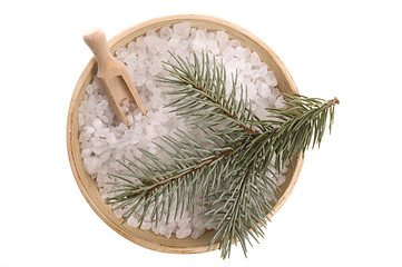 Image showing pine bath items. alternative medicine