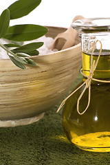 Image showing olive bath items