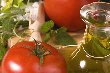 Image showing fresh herbs and vegetables