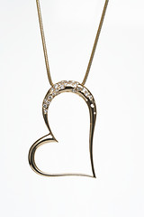 Image showing Golden Heart Shaped Necklace