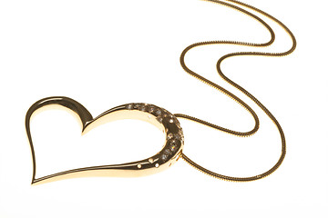 Image showing Golden Heart Shaped Necklace_2