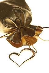 Image showing Golden Heart Shaped Necklace_4