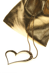 Image showing Golden Heart Shaped Necklace_5