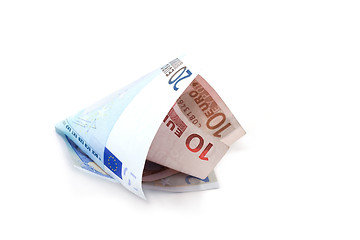 Image showing Bills euro rolled 5