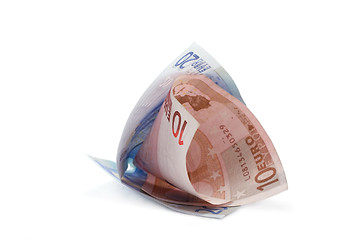 Image showing Bills euro rolled 4