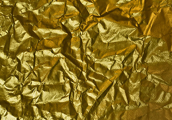 Image showing wrinkled golden paper