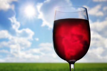 Image showing Wine outdoors 