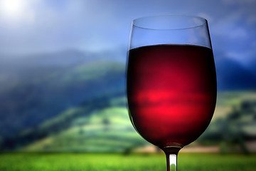 Image showing Wine outdoors 