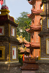 Image showing The Tran Quoc Pagoda in Hanoi, Vietnam