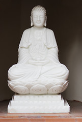 Image showing White Buddha image