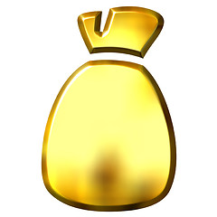 Image showing 3D Golden Sack