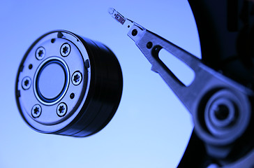 Image showing Close-up of the opened Hard Disk Drive [3]