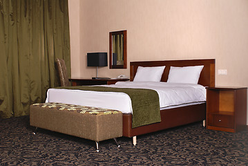 Image showing Part of interior of hotel bedroom