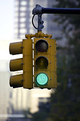 Image showing Traffic light on green