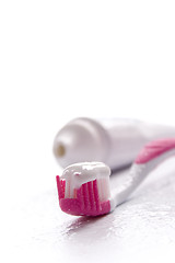 Image showing toothpaste and toothbrush