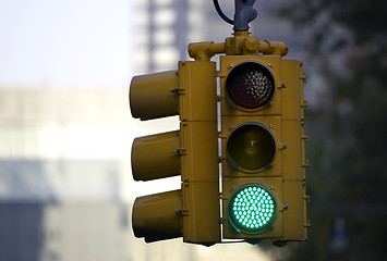 Image showing Traffic light on green