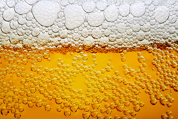 Image showing Close up photo of beer