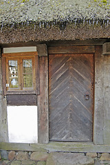 Image showing Door in a half-timbered house.