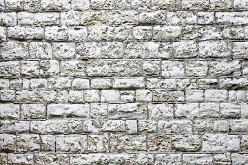 Image showing White block wall