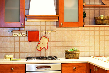 Image showing Country kitchen counter