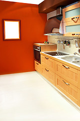Image showing Terracotta kitchen vertical