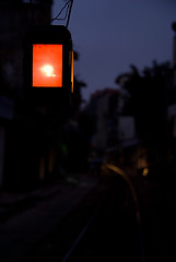 Image showing Red lamp abstract