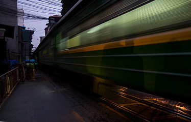 Image showing Moving train abstract