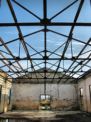 Image showing Metallic roof structure