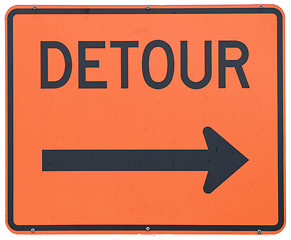 Image showing Detour Right