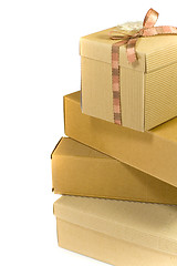 Image showing stack of cardboard boxes