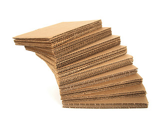 Image showing Falling stack of cardboard