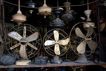 Image showing Old, electric fans